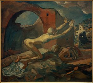 Lamenting Jeremiah in the Ruins by Albert Weisgerber